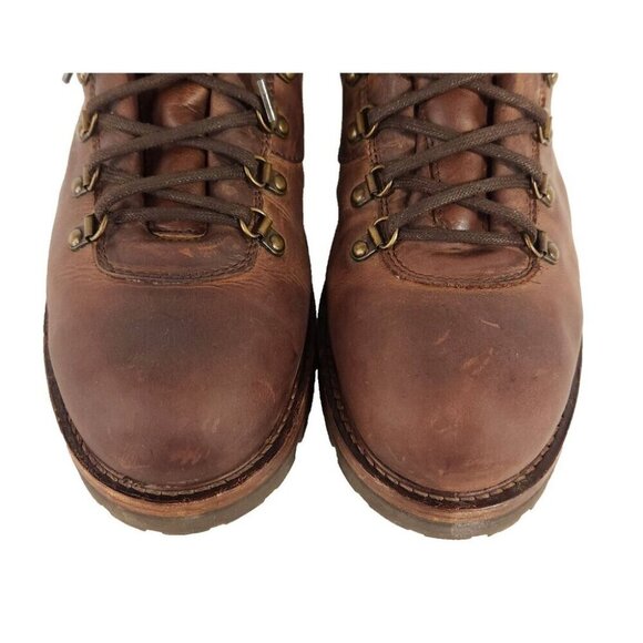 Belstaff Gorge Hiker Boots Size 45 US 12 Mens Brown Leather Shearling $450 - Picture 4 of 16